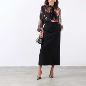 Floral Sheer Silk Blouse