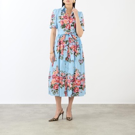 Floral Belted Shirt Dress