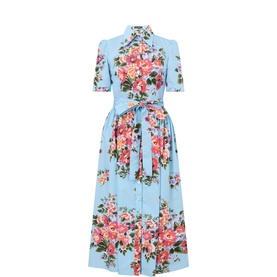Floral Belted Shirt Dress