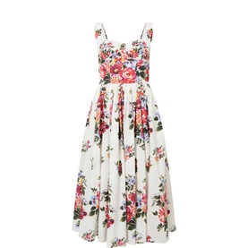 Flower Bouquet Print Dress