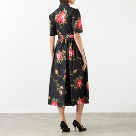 Floral Belted Shirt Dress