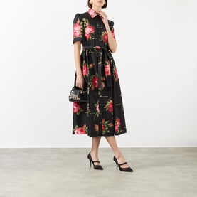 Floral Belted Shirt Dress