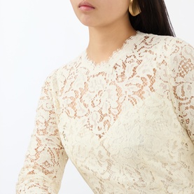 Floral Lace Fitted Dress