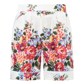 Flower Bouquet Print Bermuda Shorts