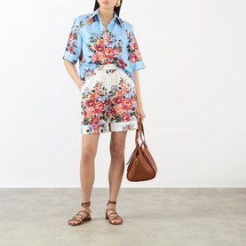 Flower Bouquet Print Bermuda Shorts