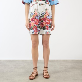 Flower Bouquet Print Bermuda Shorts