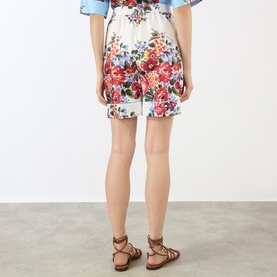 Flower Bouquet Print Bermuda Shorts