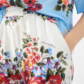 Flower Bouquet Print Bermuda Shorts