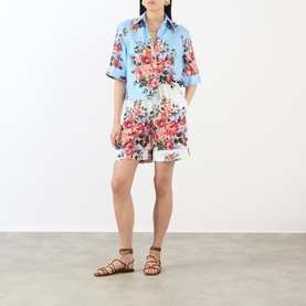 Flower Bouquet Print Bermuda Shorts