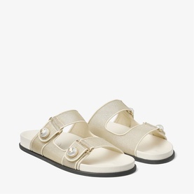 Fayence Metallic Mesh Sandals