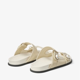 Fayence Metallic Mesh Sandals