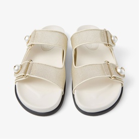 Fayence Metallic Mesh Sandals