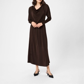 Gina Draped Flared Dress