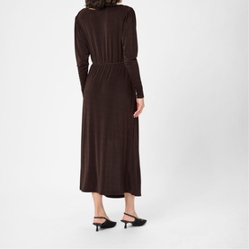 Gina Draped Flared Dress