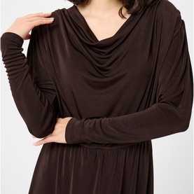 Gina Draped Flared Dress