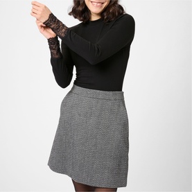 Omi Lace Trim Turtleneck Top