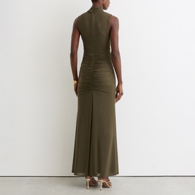 Colette Ruched Turtleneck Dress