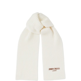 Yukiko Logo Wool Scarf