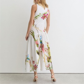 Bianca Linen Floral Print Dress