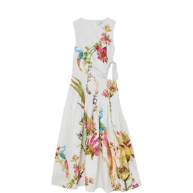 Bianca Linen Floral Print Dress