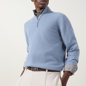 Half-Zip Cashmere Sweater