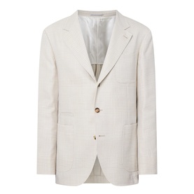 Prince of Wales Macro Single-Breasted Blazer