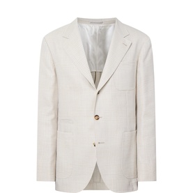 Prince of Wales Macro Single-Breasted Blazer