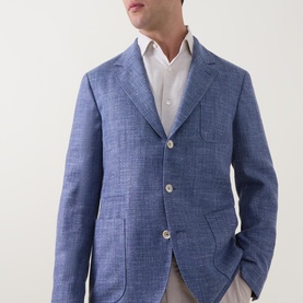 Hopsack Single-Breasted Blazer