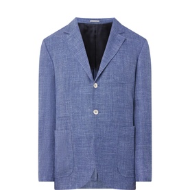 Hopsack Single-Breasted Blazer
