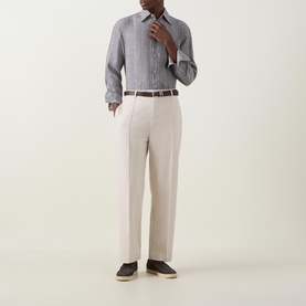 Double Stripe Single Cuff Casual Shirt