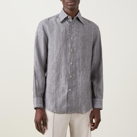 Double Stripe Single Cuff Casual Shirt