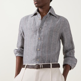 Double Stripe Single Cuff Casual Shirt