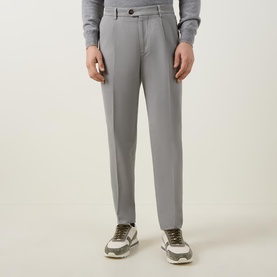 Garment Dyed Pleated Chinos