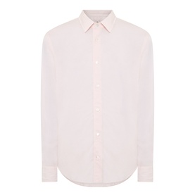 Boggi Milano Solid Classic Shirt in light pink, point collar, long sleeves, front button fastening, curved hem, smooth finish