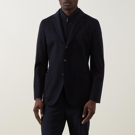 Single Breasted Sweatshirt Blazer