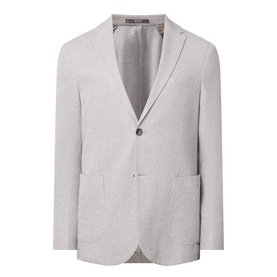 Micro Textured Single-Breasted Blazer