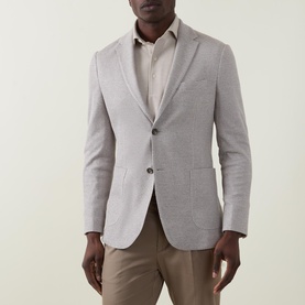 Micro Textured Single-Breasted Blazer