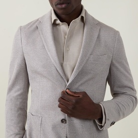 Micro Textured Single-Breasted Blazer