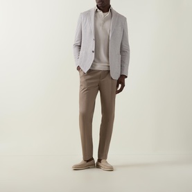 Micro Textured Single-Breasted Blazer