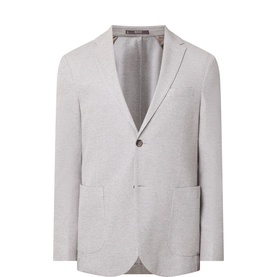 Micro Textured Single-Breasted Blazer