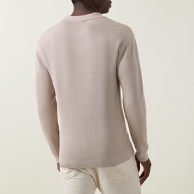 Ribbed Polo Sweater