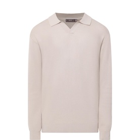 Ribbed Polo Sweater