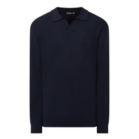 Ribbed Polo Sweater