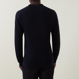 Ribbed Polo Sweater