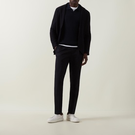 Ribbed Polo Sweater