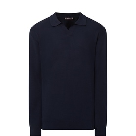 Ribbed Polo Sweater