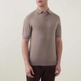 Fine Knit Polo Shirt