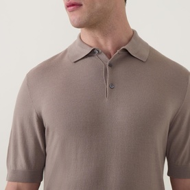 Fine Knit Polo Shirt