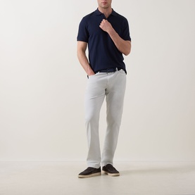 Rib-Knit Polo Shirt