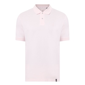 Boggi Milano Solid Logo Piqu&eacute; Polo Shirt in pink, short sleeves, two-button placket, piqu&eacute; cotton fabric, embroidered chest logo